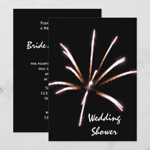 Fireworks Summer Wedding Shower Invitation