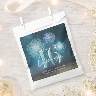 Fireworks Sweet 16 Teal ID984 Favour Bags