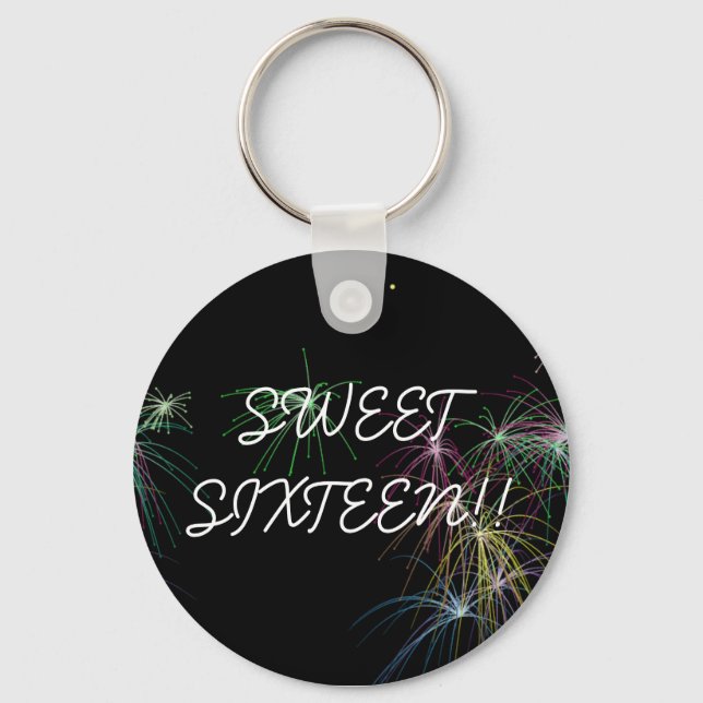 Fireworks, SWEETSIXTEEN!! Key Ring (Front)