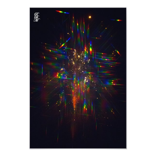 Fireworks through 3D Glasses 2 Photo Print (Front)