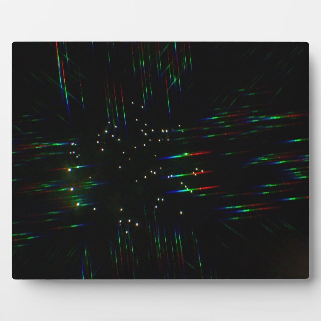 Fireworks Through 3D Glasses 3  Plaque (Front)