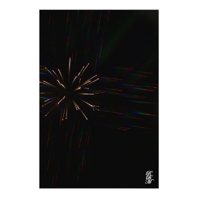 Fireworks through 3D Glasses 5  Photo Print (Front)