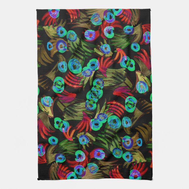 Fireworks Toucan Tea Towel (Vertical)