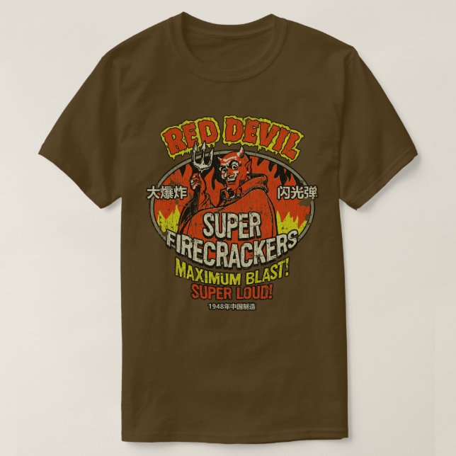 Fireworks TShirtRed Devil Super Firecrackers 98 TS T-Shirt (Design Front)