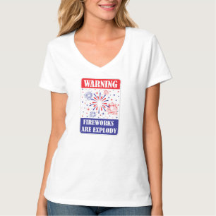 Fireworks Warning Sign T-Shirt