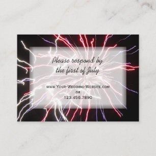Fireworks Wedding RSVP Response Card