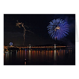 Fireworks With Lightning