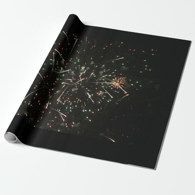 Fireworks Wrapping Paper (Unrolled)