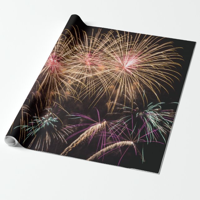 Fireworks Wrapping Paper (Unrolled)