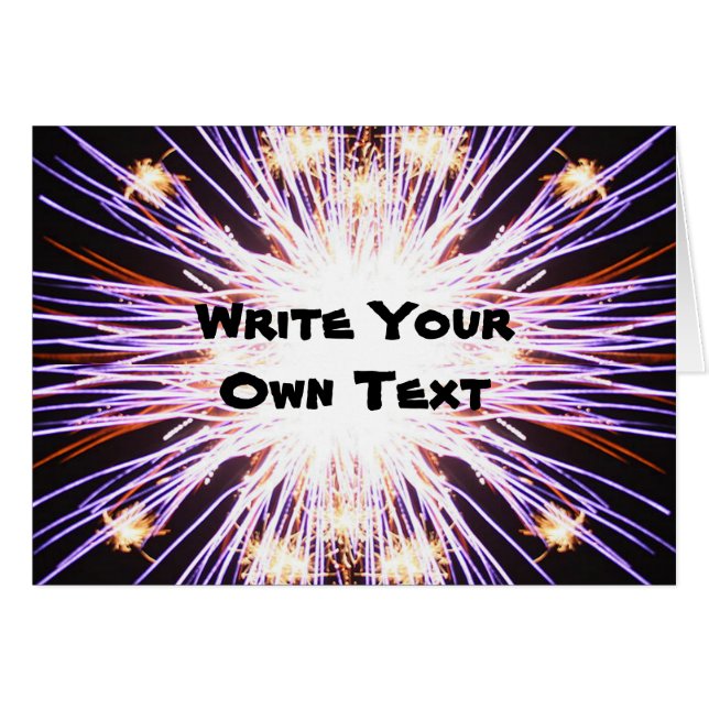 Fireworks - Write Your Own Text (Front Horizontal)