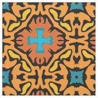 Firey Spanish Tile  with Blue Accents