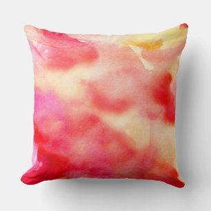 FIREY WATERCOLOR Retro DESIGN Throw Pillow