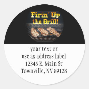 Firing up the Grill! Classic Round Sticker