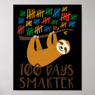 First 100 Days Of School Sloth  Poster