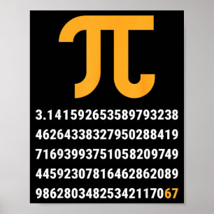 First 100 Digits Of Pi 67 Nerds Geeks Math Teacher Poster