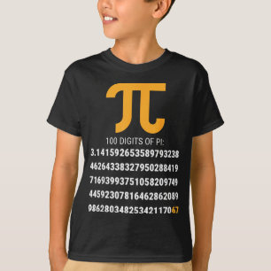 First 100 Digits Of Pi 67 Nerds Geeks Math Teacher T-Shirt
