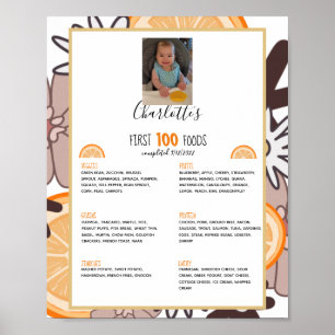 First 100 Foods Baby Weaning Poster