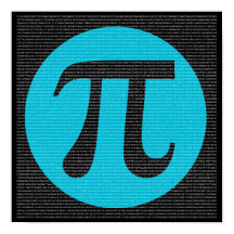 First 10,000 digits of Pi, blue on black