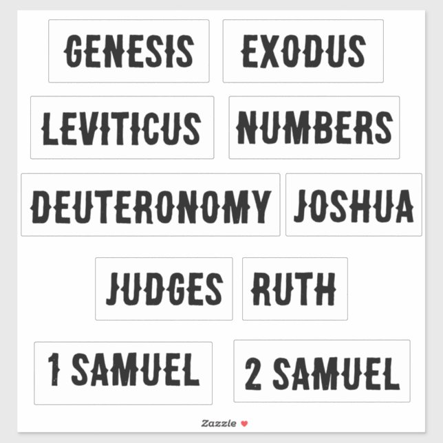 First 10 Books of the Bible (Sheet)