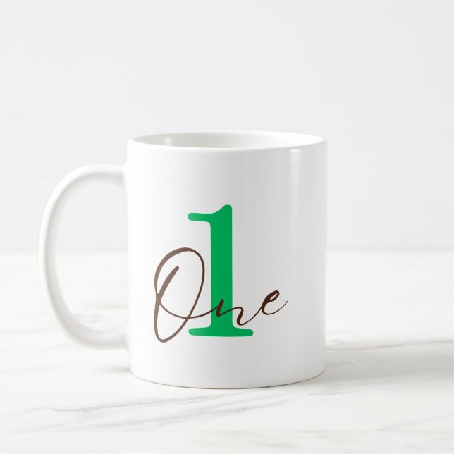 First 1 Year Anniversary with Personalization Coffee Mug (Left)
