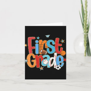 First 1st Grade Boy Baseball Basketball Football S Card