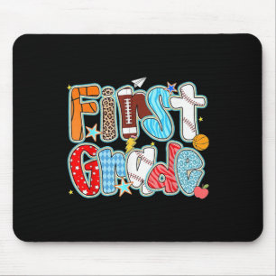 First 1st Grade Boy Baseball Basketball Football S Mouse Mat