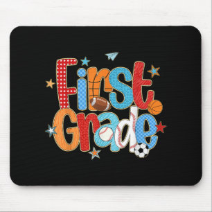 First 1st Grade Boy Baseball Basketball Football S Mouse Mat