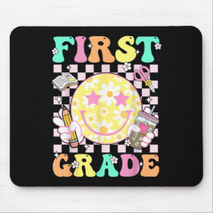 First 1st Grade Teacher Kid Preppy First Day Of Sc Mouse Mat