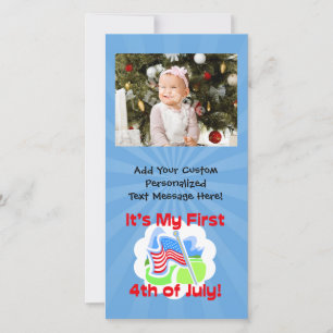 First 4th of July Colourful Blue Baby