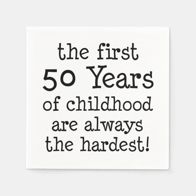First 50 Years Of Childhood Napkins (Front)