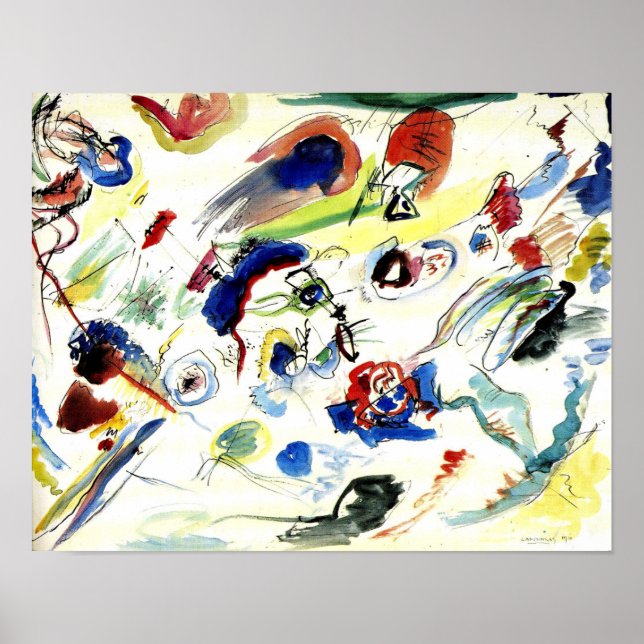 First Abstract Watercolor by Wassily Kandinsky Poster (Front)