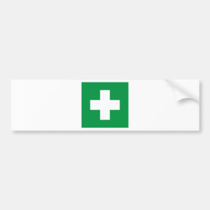 First aid bumper sticker