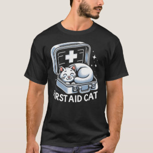 First Aid Cat Pun Nurse Doctor Healthcare Novelty  T-Shirt
