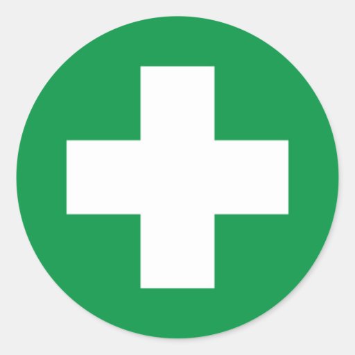 Image of First aid Classic Round Sticker