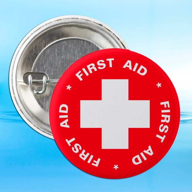 First Aid (Cross) - Ambulance, Help, Doctor 6 Cm Round Badge (Creator Uploaded)
