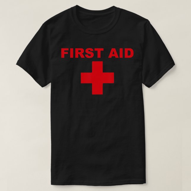 First Aid Cross Cool Medic Emergency Staff Uniform T-Shirt (Design Front)