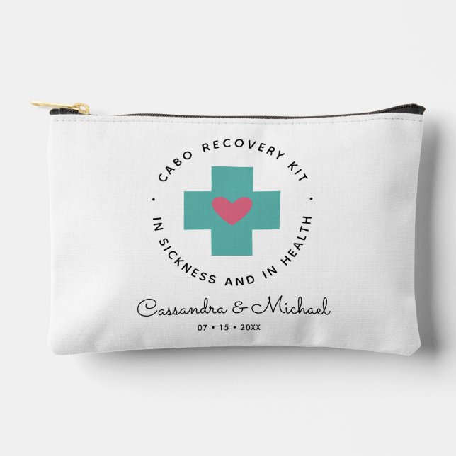 First Aid Destination Wedding Recovery Kit | Cabo Accessory Pouch (Front)