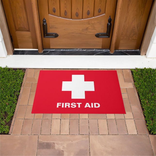 First Aid & Emergency, Doctor's office Doormat (Outdoor)