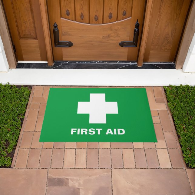 First Aid & Emergency, Doctor's office Doormat /gr (Outdoor)