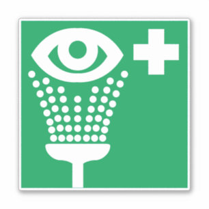 First Aid Emergency Eye Wash Sticker