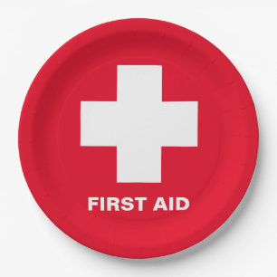 First Aid & Emergency Party Help / events Paper Pl Plate