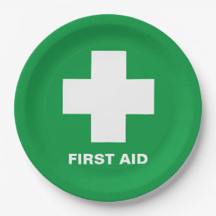First Aid & Emergency Party Help / events Paper Pl Plate