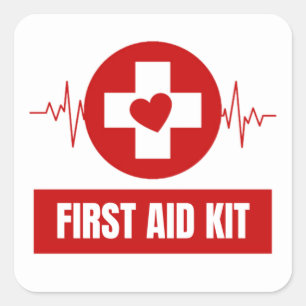 First Aid & Emergency  Square Sticker
