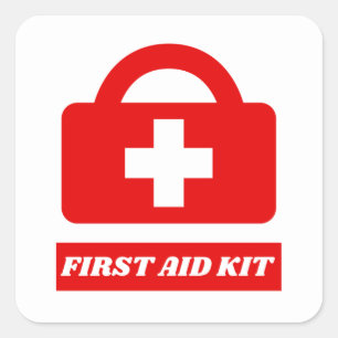 First Aid & Emergency  Square Sticker