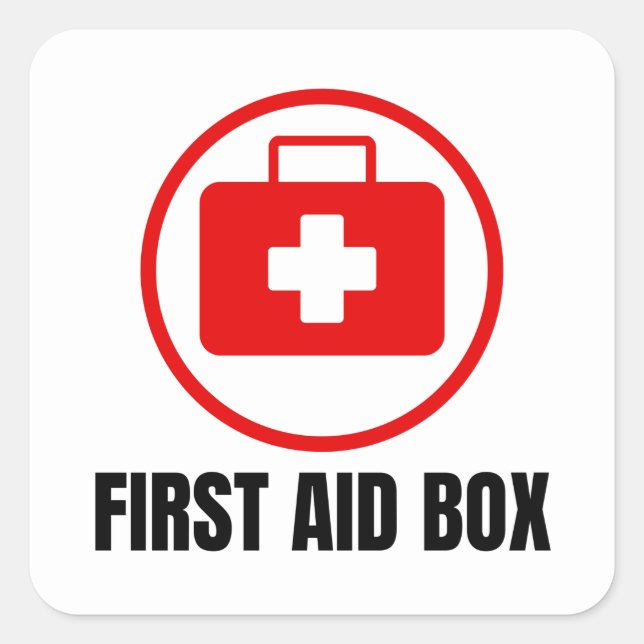 First Aid & Emergency  Square Sticker (Front)