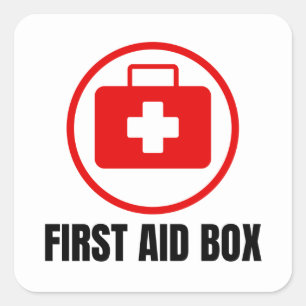 First Aid & Emergency  Square Sticker