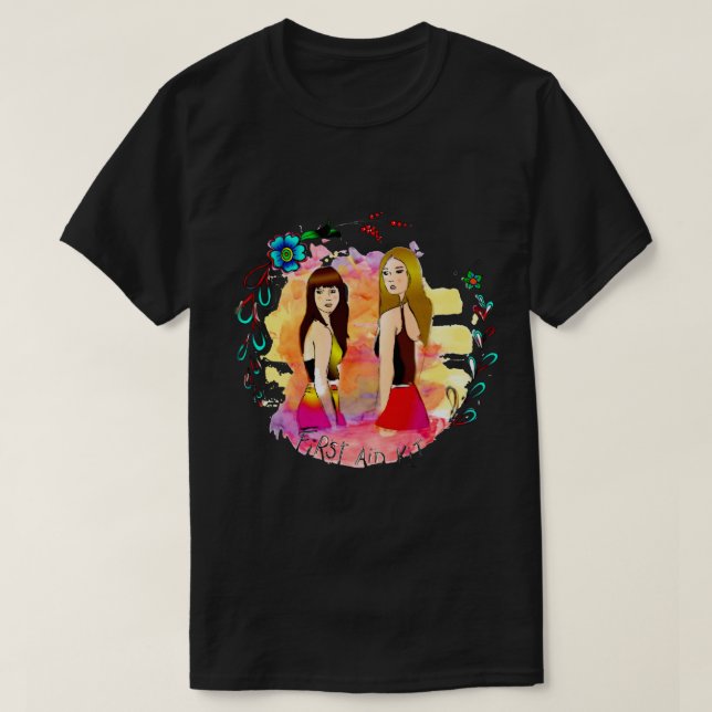 First Aid Kit band Sticker T-Shirt (Design Front)