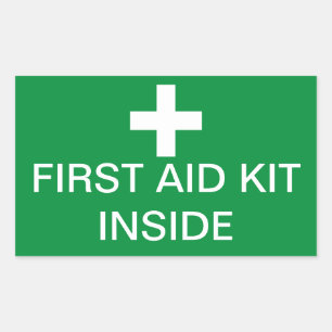 First Aid Kit Inside Sticker
