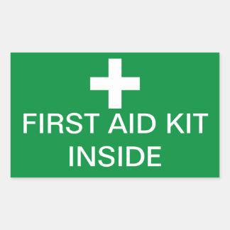 First Aid Kit Inside Sticker