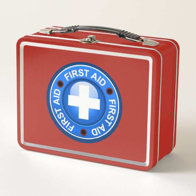 First Aid Kit - See Back ... Metal Lunch Box (Front)